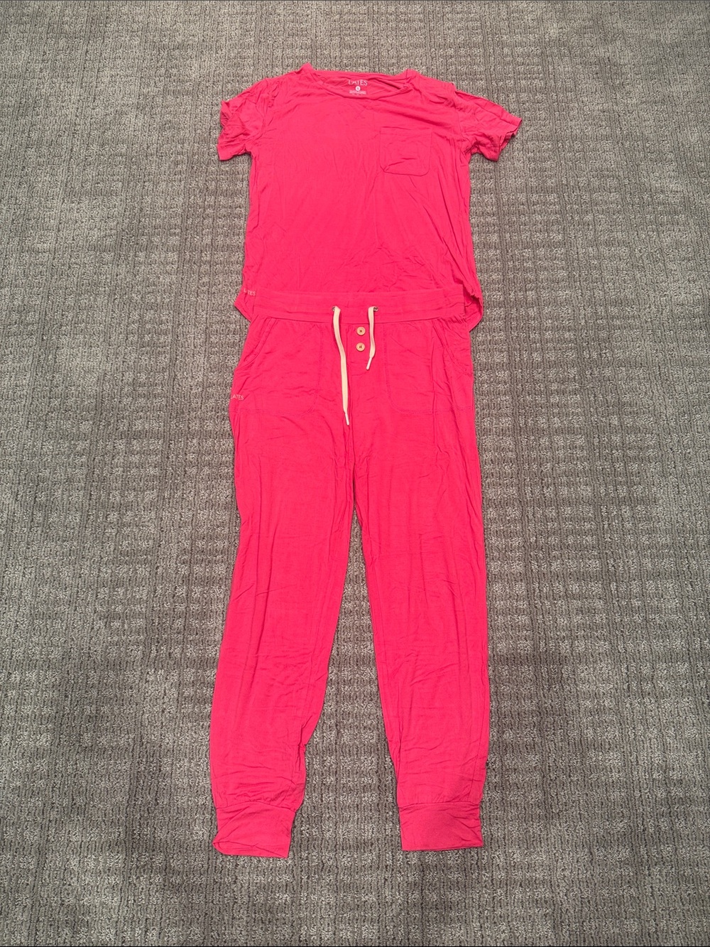 Women's Pink Lounge pajama set with Drawstring Waist